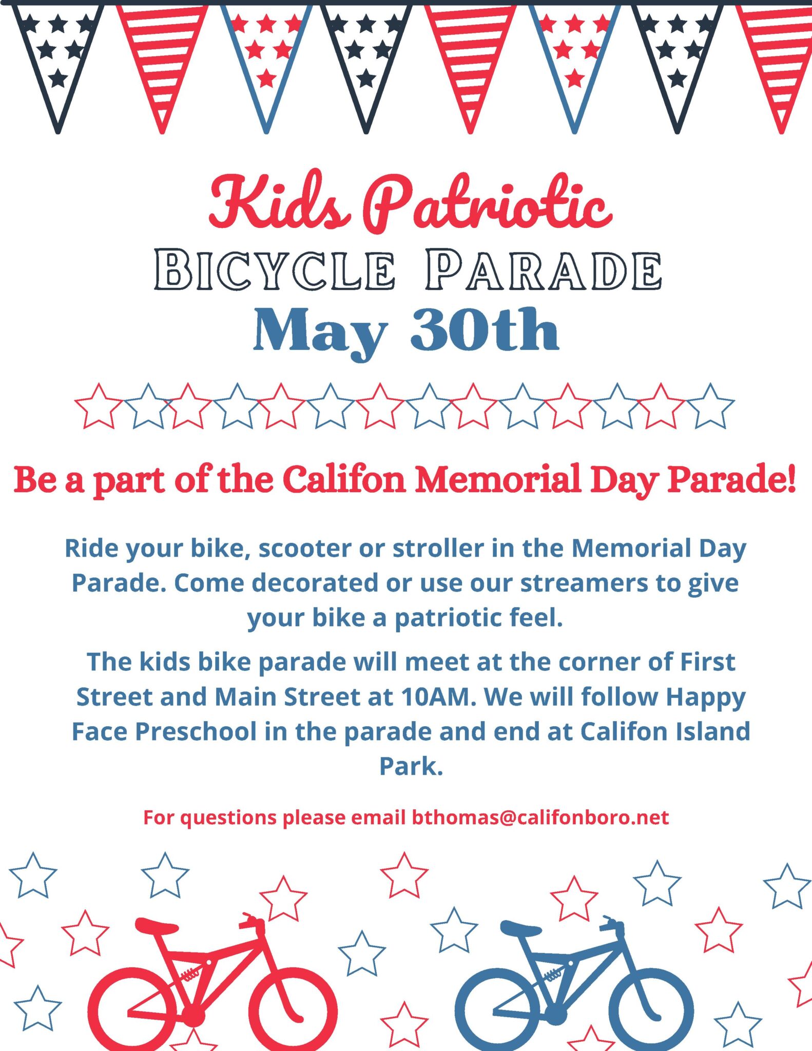 Califon’s Memorial Day Parade, Monday, May 30, 2022 – Califon, New Jersey